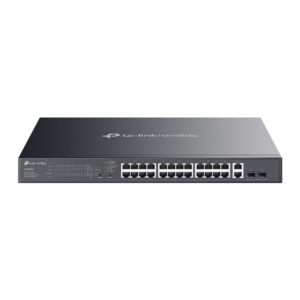 02793019a35b898cfdb5bfecb6765ca4 Комутатор TP-LINK ES228GMP 26xGE (24xPoE), 384Вт, 2xSFP, WebSmart