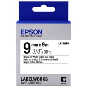 21192e8b62f53bd6c536c851c214a25c Стрічка для принтера Tape - LK3WBN Std Blk/Wht 9/9