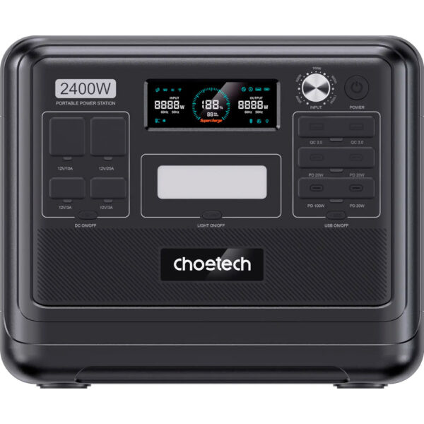Мобільна зарядна станція Choetech 2400Wh Bidirecti onal charging power station Choetech 2400W PS Wifi (BS008)