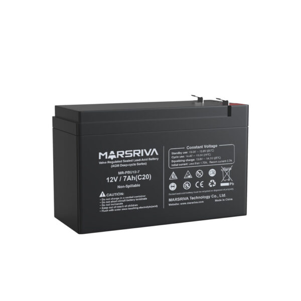 AGM батарея 12V/7Ah глибокого розряду MR-PBU12/7 Герметична свинцево-кислотна батарея  12V/7Ah, MR-PBU12-7