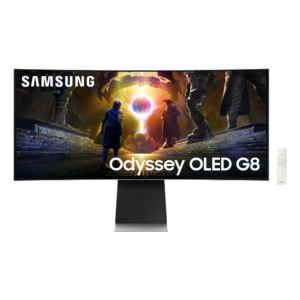 Монітор Samsung 34" Odyssey OLED G85S HDMI, DP, USB, Bluetooth, MM, OLED, 3440x1440, 0.3ms, HAS, FreeSync Premium Pro, CURVED
