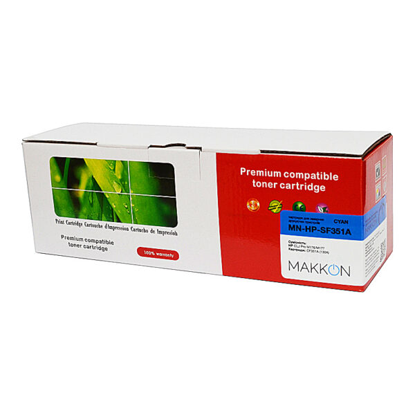 4650_1 картридж MAKKON совместимый аналог HP СF351A (130A) cyan