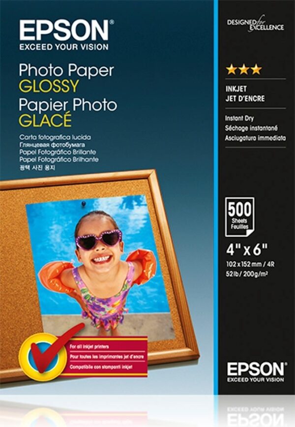 Фотопапір Photo Paper Glossy 10x15 см, 500 арк Epson (C13S042549)