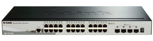 5890e0c4132af_dgs-1510-28x_a1_front Комутатор D-Link DGS-1510-28X 24xGE, 4xSFP+, SmartPro