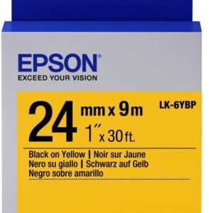 Картридж зі стрічкою Epson LK6YBP принтерів LW-600P/LW-700/LW-Z710/LW-900P/LW-1000P/LW-Z5000BE Pastel Blk/Yell 24mm/9m