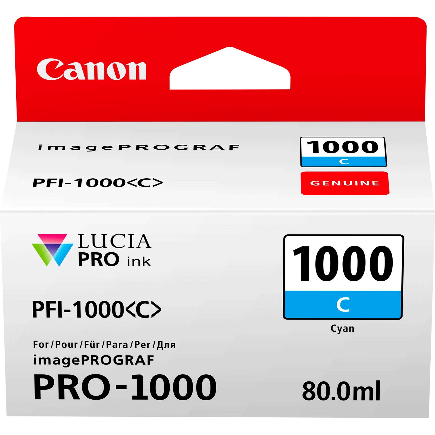 58e564f22ab45_0547c001_pfi-1000c-cyan-ink-tank-_1 Картридж PFI-1000 блакитний Canon (0547C001)