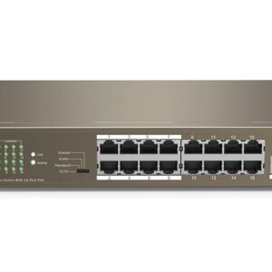 Комутатор TENDA TEF1118P-16-150W 16xFE PoE, 1xGE, 1xSFP