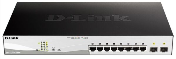 5a0dcc6f02bf1_dgs-1210-10mp Комутатор D-Link DGS-1210-10MP 8xGE PoE, 2xSFP, 130Вт
