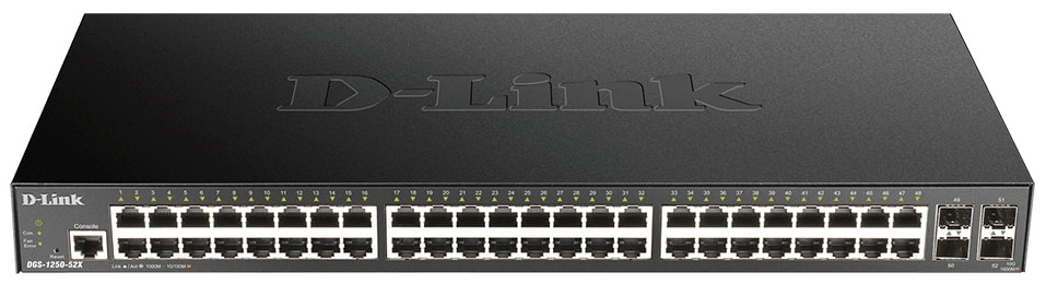 62e3b0c32d8e1_dgs-1250-52x_front Комутатор D-Link DGS-1250-52X 48xGE, 4xSFP+, Smart