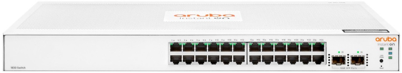 Комутатор HPE Aruba Instant On 1830 24xGE, 2xGE SFP ports, LT Warranty
