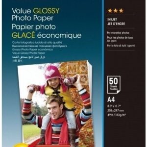 Фотопапір Value Glossy A4, 50 арк Epson (C13S400036)