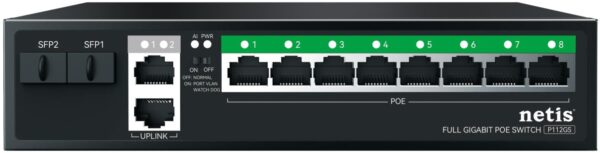 663e1fbba735e_202310132333101148-kopiya Комутатор Netis P112GS 12xGE (8xPoE, 2xUplink, 2xSFP), 120Вт, Некерований