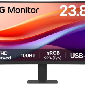 Монітор LG 23.8" 24U421A-B HDMI, USB-C, Audio, VA, 100Hz, sRGB 99%, CURVED