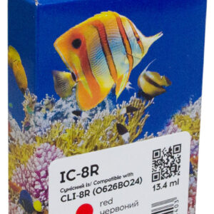 Картридж сумісний Canon CLI-8R (0626B024) 450 арк, червоний Barva (IC-8R)
