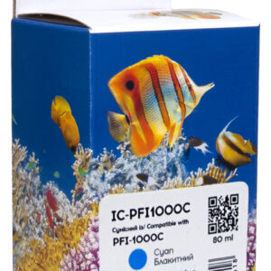 Картридж сумісний Canon PFI-1000C (0547C001) 80 мл, блакитний Barva (IC-PFI1000C)