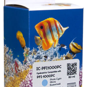 Картридж сумісний Canon PFI-1000PC (0550C001) 80 мл, фото блакитний Barva (IC-PFI1000PC)