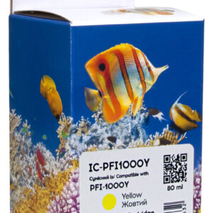 Картридж сумісний Canon PFI-1000Y (0549C001) 80 мл, жовтий Barva (IC-PFI1000Y)