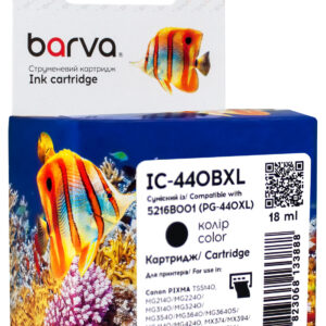 Картридж струменевий Canon PG-440 XL (5216B001) 600 арк, чорний Barva (IC-440BXL)