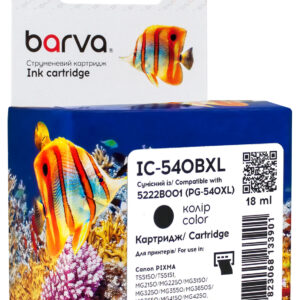 Картридж струменевий Canon PG-540 XL (5222B001) 600 арк, чорний Barva (IC-540BXL)