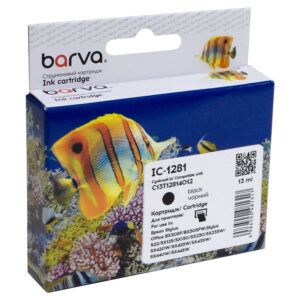 Картридж сумісний Epson T1281 (C13T12814011/C13T12814012) 255 арк, чорний Barva (IC-1281)
