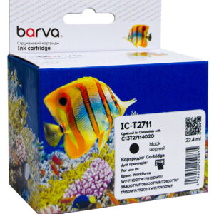 Картридж сумісний Epson 27XL/T2711 (C13T27114020) 1100 арк, чорний Barva (IC-T2711)