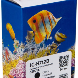 Картридж сумісний HP 712 (3ED70A/3ED71A) 80 мл, чорний Barva (IC-H712B)