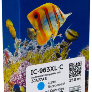 Картридж сумісний HP 963XL (3JA23AE/3JA27AE) 1600 арк, блакитний Barva (IC-963XL-C)