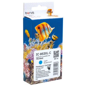 Картридж сумісний HP 953XL (F6U12AE/F6U16AE) 1600 арк, блакитний Barva (IC-953XL-C)