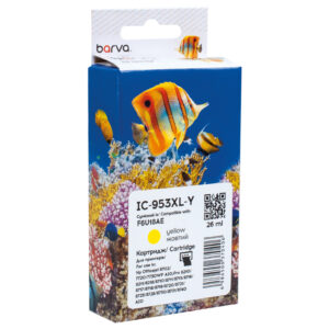 Картридж сумісний HP 953XL (F6U14AE/F6U18AE) 1600 арк, жовтий Barva (IC-953XL-Y)