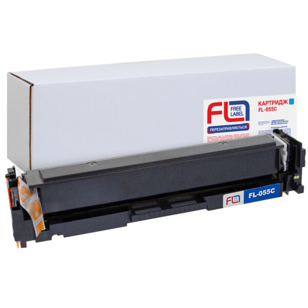 CT-CAN-055-C-FL-0 Картридж сумісний Canon 055 блакитний Free Label (FL-055C)