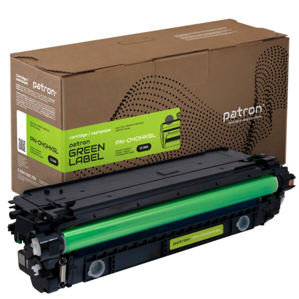 Doc-137923 Картридж сумісний Canon 040 H Green Label, чорний Patron (PN-040HKGL)