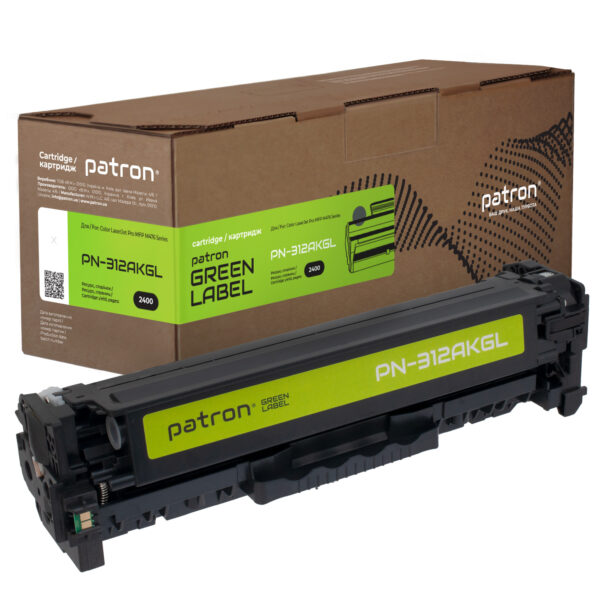 Doc-140074 Картридж сумісний HP 312A (CF380A) Green Label, чорний Patron (PN-312AKGL)
