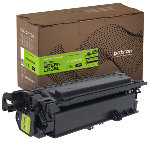 Doc-166013 Картридж сумісний HP 504X (CE250X) Green Label, чорний Patron (PN-504XKGL)