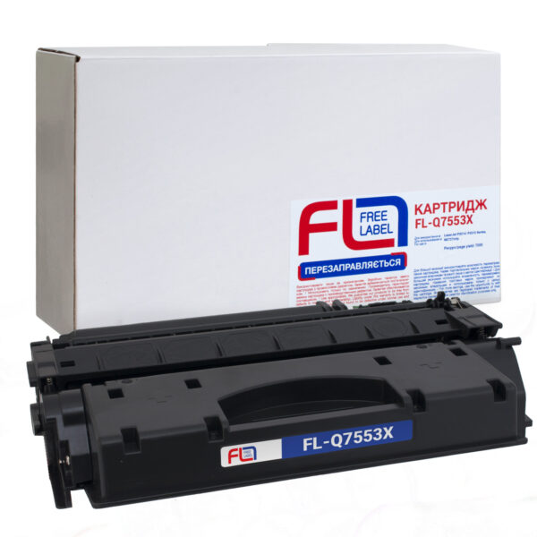 Картридж сумісний HP 53X (Q7553X) Free Label (FL-Q7553X)