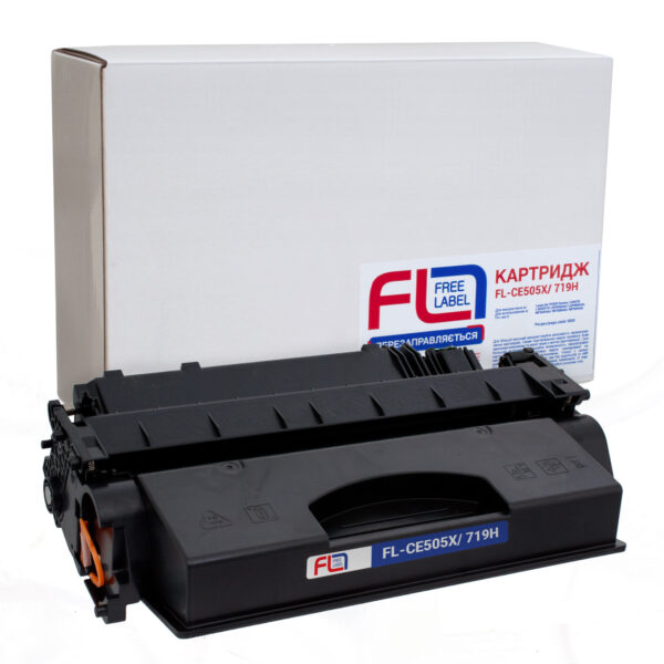 Doc-185774 Картридж сумісний HP 05X (CE505X)/Canon 719 H Free Label (FL-CE505X/719H)