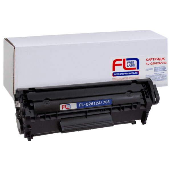 Картридж сумісний HP 12A (Q2612A)/Canon 703 Free Label (FL-Q2612A/703)