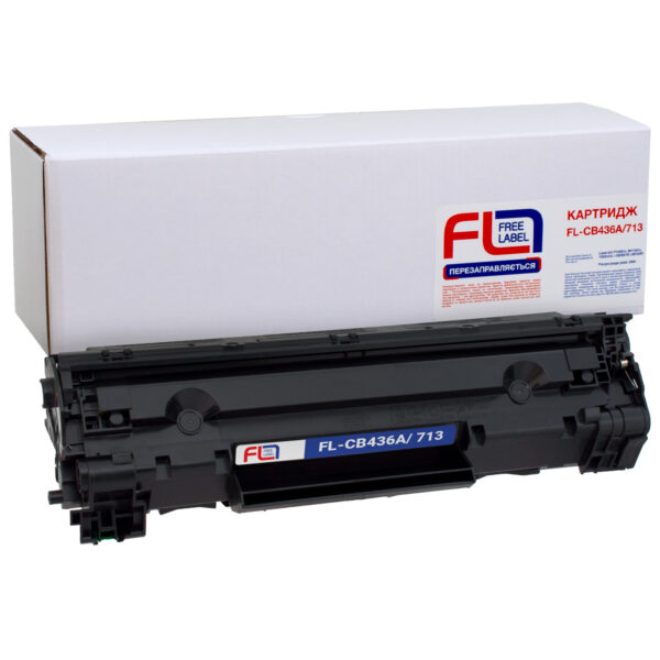 Doc-191519 Картридж сумісний HP 36A (CB436A)/Canon 713 Free Label (FL-CB436A/713)