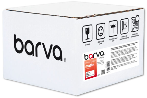 Фотопапір матовий 220 г/м2, 10x15 см, 500 арк Everyday Barva (IP-AE220-208)