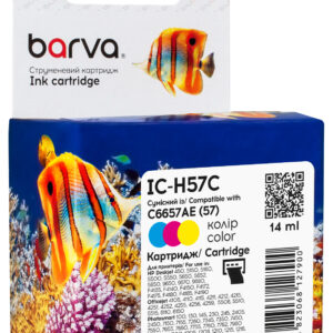 Картридж струменевий HP 57 (C6657GE/C6657AE) 280 арк, триколірний Barva (IC-H57C)