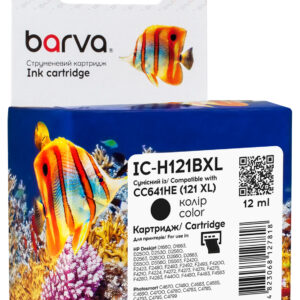 Картридж струменевий HP 121XL (CC640HE/CC641HE) 600 арк, чорний Barva (IC-H121BXL)
