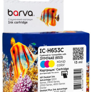 Картридж струменевий HP 653 (3YM74AE) 200 арк, триколірний Barva (IC-H653C)
