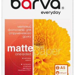 Фотопапір матовий 220 г/м2, A5, 100 арк Everyday Barva (IP-AE220-449)