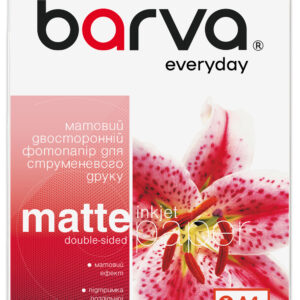 Фотопапір матовий двосторонній 220 г/м2, A4, 60 арк Everyday Barva (IP-BE220-176)