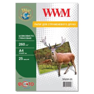 N0_10251 Фотопапір WWM шовковисто-глянсовий 260г/м кв, A4, 25л (SG260.25)