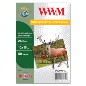 Фотопапір WWM  шовковисто-глянсовий 260г/м кв, 10см x 15см, 50 арк (SG260.F50)