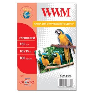Фотопапір WWM  глянсовий 150г/м кв, 10см x 15см, 100 арк (G150.F100)