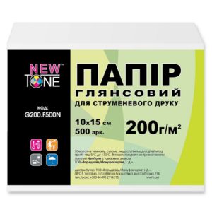 Фотопапір NEWTONE  глянсовий 200г/м кв, 10см x 15см, 500арк (G200.F500N)