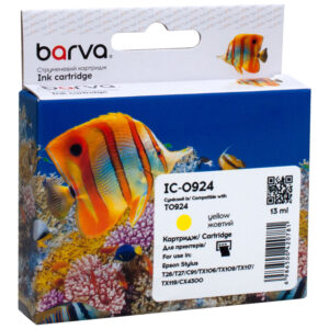Картридж сумісний Epson T0924/T1084 (C13T10844A10) 490 арк, жовтий Barva (IC-0924)