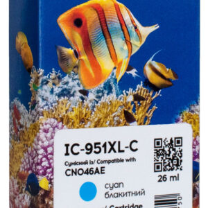 Картридж сумісний HP 951XL (CN046AE/CN050AE) 1500 арк, блакитний Barva (IC-951XL-C)