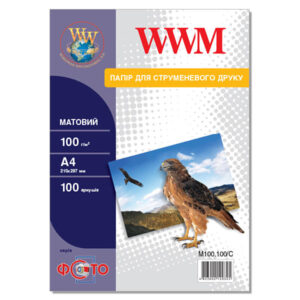 fotobumaga-wwm-matovaja-100g-m-kv-a4-100l-m100-100-c Фотопапір WWM матовий 100г/м кв, A4, 100 арк (M100.100/C)